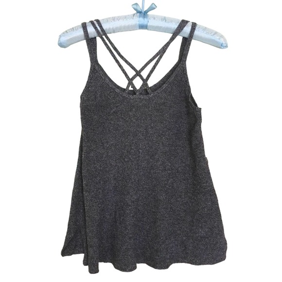 American Eagle Outfitters Soft Warm Gray Knit Tank Top Women Size S Petite - Picture 5 of 7
